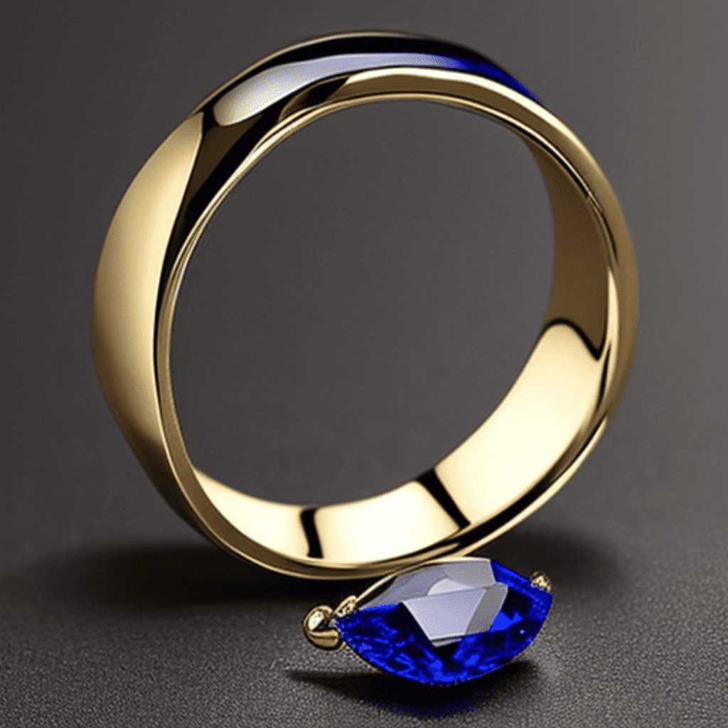 Example of an Engagement Ring with Sapphire