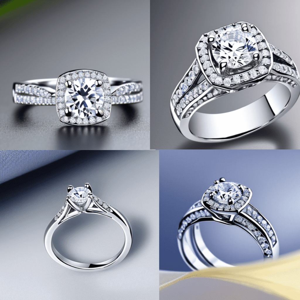 Various diamond rings for an engagement